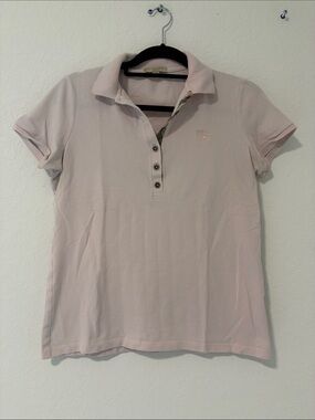 Burberry Pale Pink Short Sleeve Polo Top